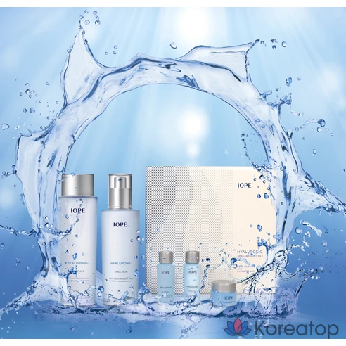 Набор средств с гиалуроновой кислотой: тонер, эмульсия, крем IOPE Hyaluronic Special Set