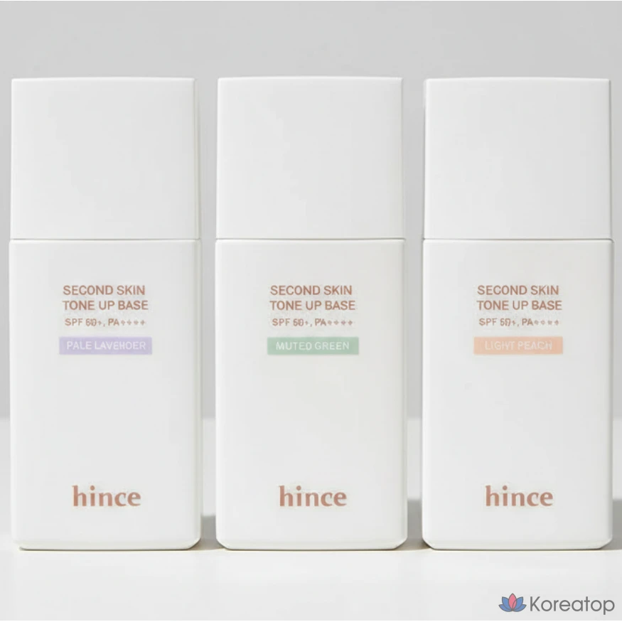 [hince] Hince Second Skin Tone-Up Base UV Protection Tone-Up Makeup All-in-One Cream 35ml, бледно-лавандовый, 1 шт.