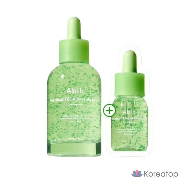 Сыворотка-капсула Abib Eoseongcho Teca Calming Drop 50 мл, успокаивающая сыворотка Trouble Care 70 мл, 1 шт.