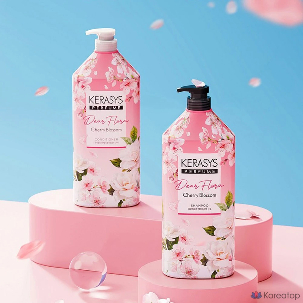 Набор KeraSys Perfume Dearflora Cherry Blossom: шампунь + ополаскиватель, 1 шт., 3 л.