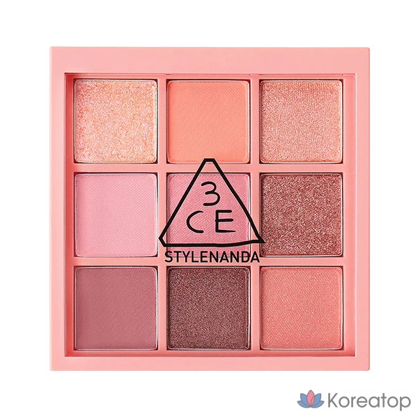 Палитра теней для век 3CE Multi Eye Color Palette, BEACH MUSE, 1 шт.
