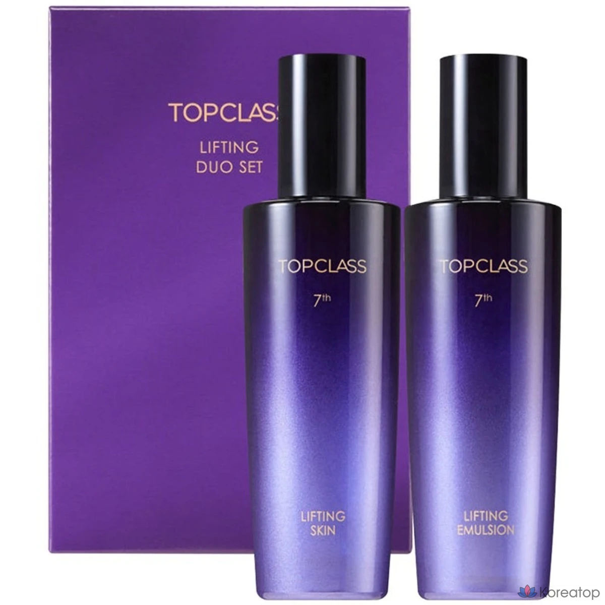 Charmzone Top Class Lifting Duo Set (для кожи + эмульсия) Базовый набор для ухода за кожей Тройной коллагеновый пептидный протеин