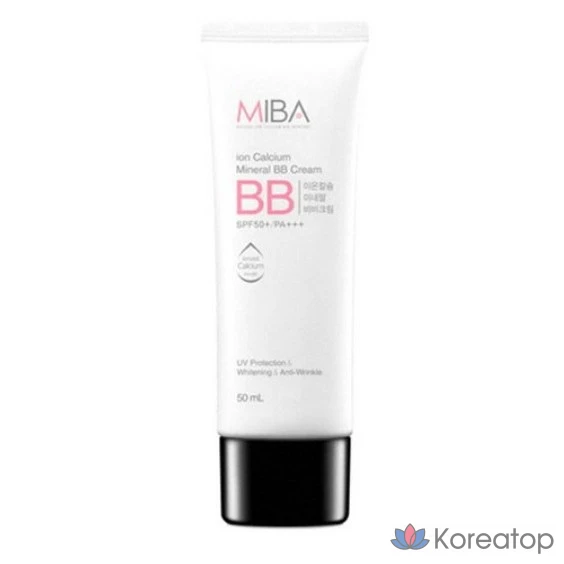 BB-крем Miba Ion Calcium Mineral SPF50+ PA+++, 50 мл, розовый базовый цвет, 1 шт.