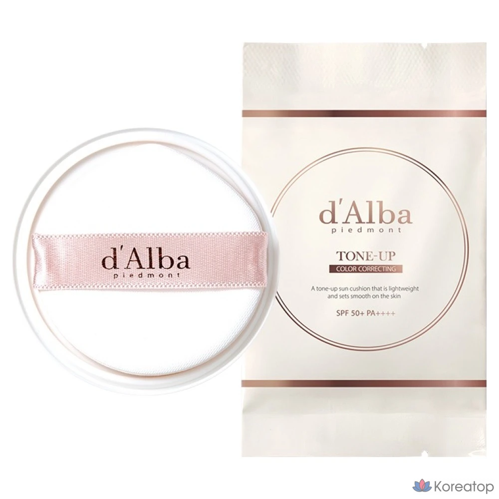 Сменный блок солнцезащитного кушона D'alba Waterfull Tone-Up Sun Cushion SPF50+ PA++++, 15 г, 1 шт.