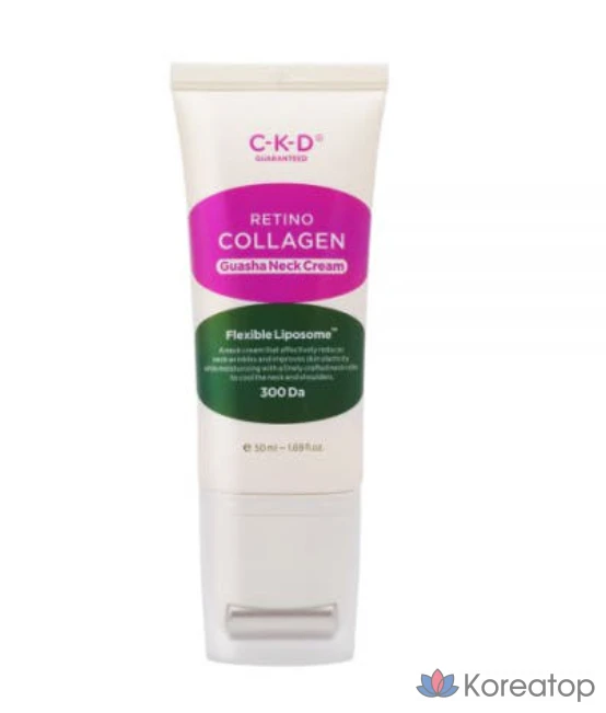 Крем от морщин на шее CKD с ретиноколлагеном низкой молекулярной массы 300 (гуаша) + сменный блок (50 мл + 50 мл). Крем для шеи CKD, 50 мл, 1 шт.