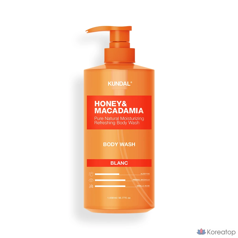 Kundal Pure Средство для мытья тела Блан 1058 мл, 1,058 л, 1 шт.