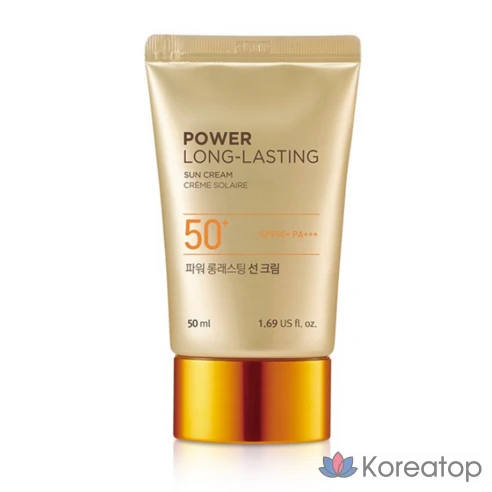 Мощный долговременный солнечный крем для кожи The Face Shop Power Long-Lasting Sun Cream, 50 мл