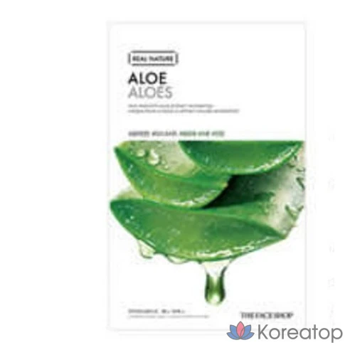 Успокаивающая тканевая маска для лица THE FACE SHOP Real nature aloe