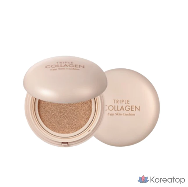 Тональный крем-кушон Tony Moly Triple Collagen Egg Skin Cushion, 15 г, оттенок Skin Beige, 1 шт.