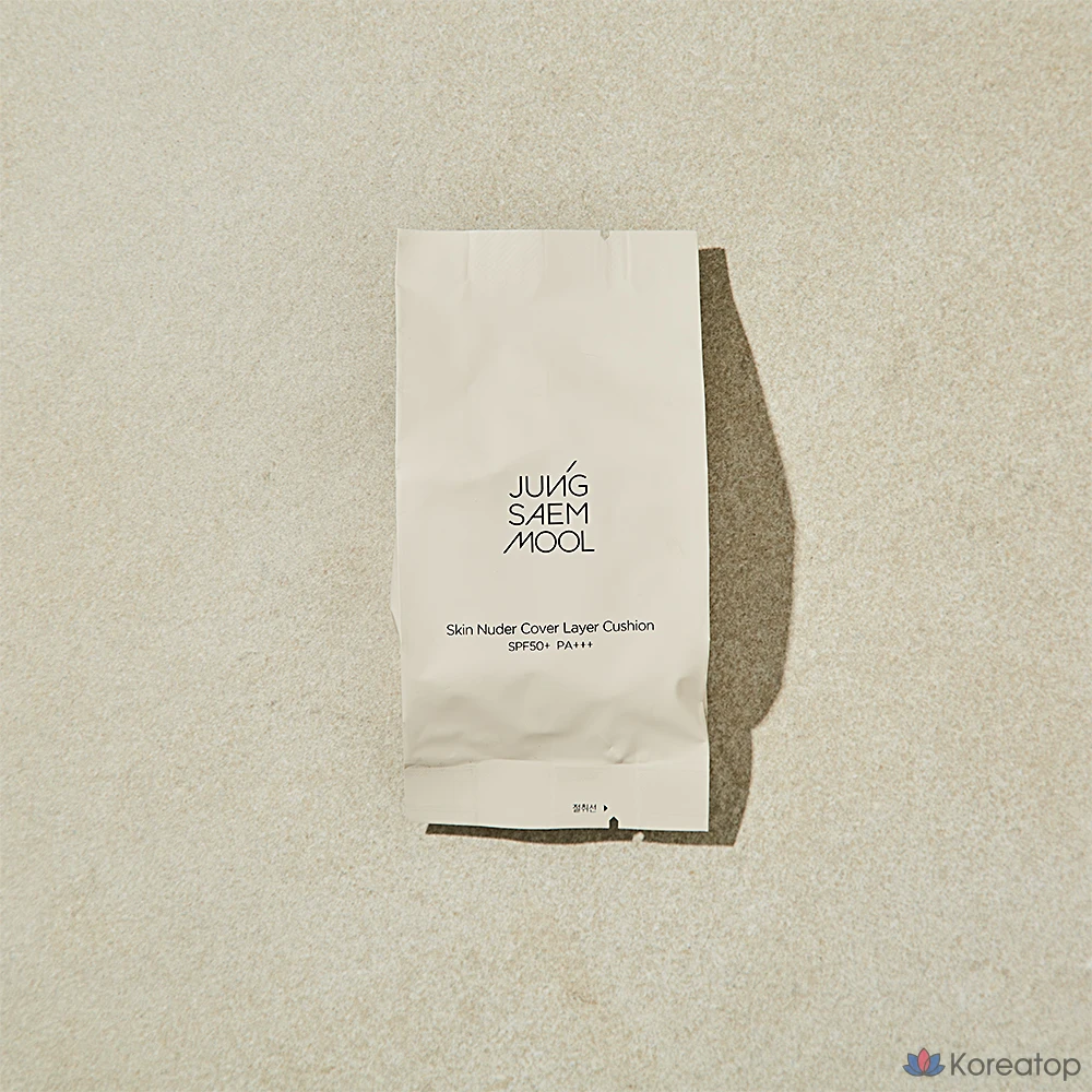 Jeong Saem Mool Skin Nude Cover Layer Cushion Refill, 14 г, SPF50+ PA+++, Fairlight, 1 шт.