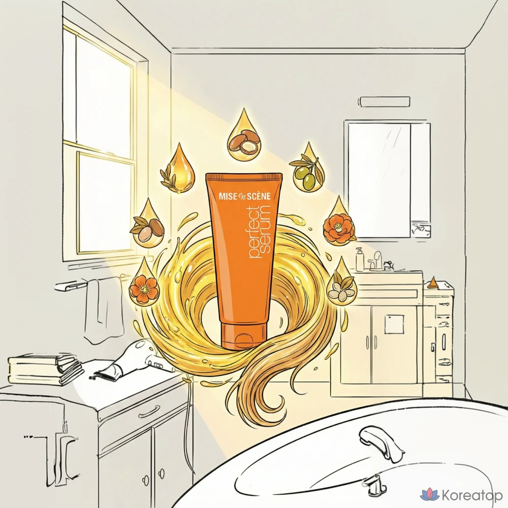 Сыворотка для волос Mise en Scene Perfect Serum Treatment, 330 мл, 1 шт.