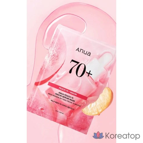 Маска-сыворотка Anua Peach 70 Niacin 25 г, 10 шт., 1 упаковка
