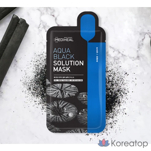 Тканевая маска для лица Mediheal Aqua Black Solution Mask 23 мл