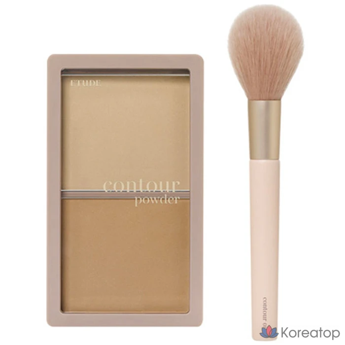 Набор для растушевки теней Etude Shadow Shading 10 г + кисть для подбородка 01, № 1 Re-creation, 1 шт.