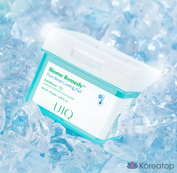Охлаждающие подушечки для лица UIQ Biome Remedy Pore Reset, 180 мл, 80 листов, 1 упаковка.