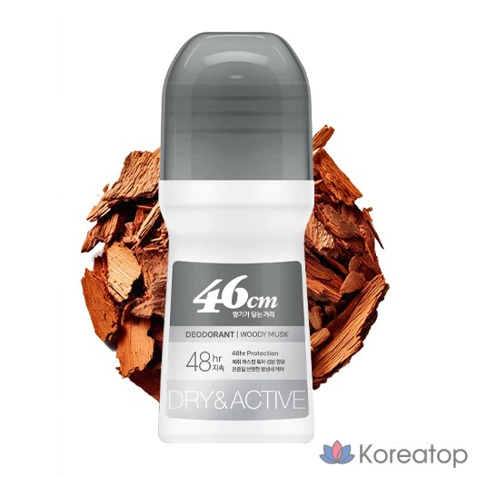 Роликовый дезодорант Pure Derma On the Body 46 см с ниацинамидом, аромат древесного мускуса, 75 мл, 1 шт.