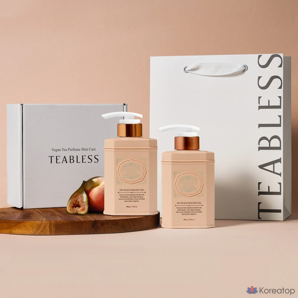 Набор для ухода TEABLESS Perfume Body Lotion + Body Wash + Gift Box Set Oolong Tea Fig Peach Oolong Tea Scent, 1 шт.