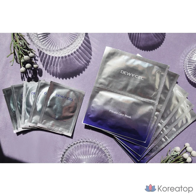 Набор из 5 масок для интимной гигиены DEWYCEL (5 листов + ампула, 3 шт.), 1 упаковка, 5 штук.