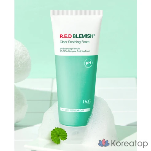 Успокаивающая пенка для лица Dr.G Mildly Acidic Red Blemish Clear Soothing Foam