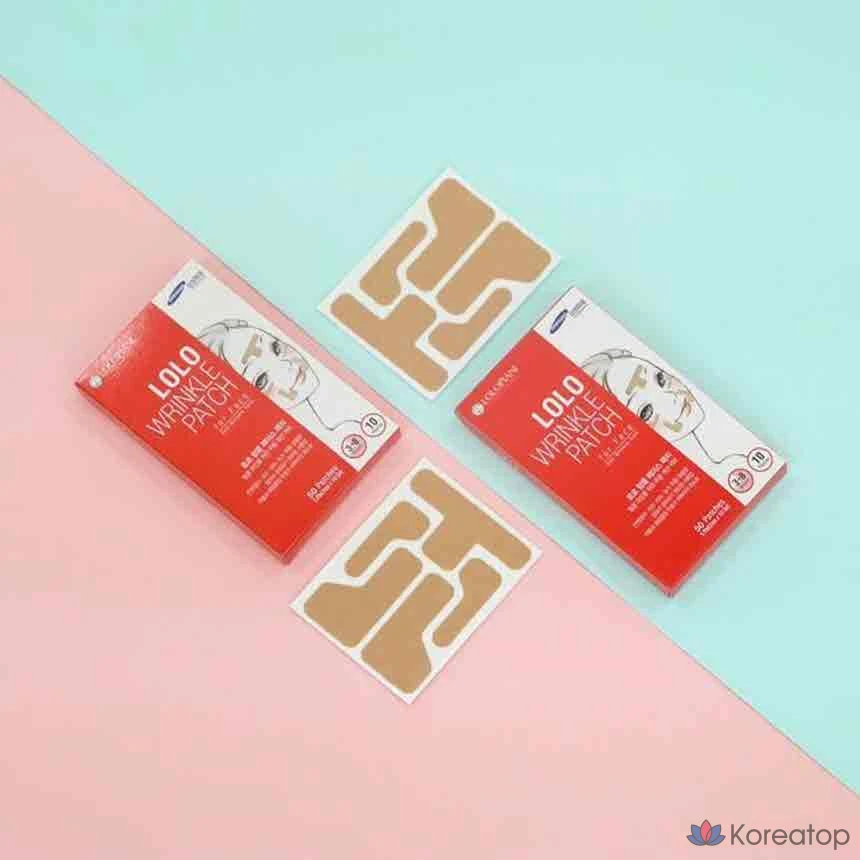 Пластыри LOLO SKINNY для глубокой коррекции носогубных складок, подтяжки лба и области под глазами, 1 упаковка, 10 штук.