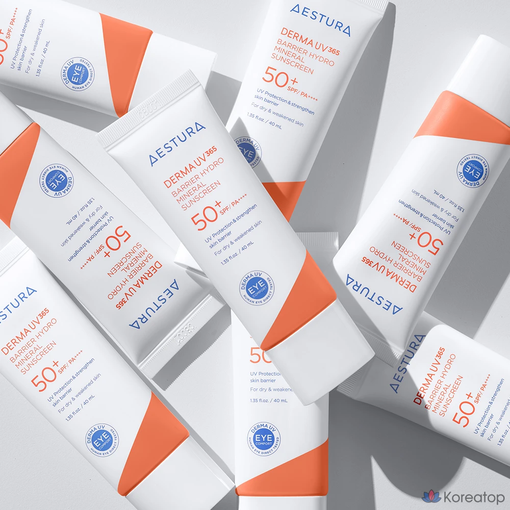 Солнцезащитный крем AESTURA Derma UV365 Barrier Moisture Mineral Sunscreen SPF50+ PA++++, 60 мл, 1 шт.