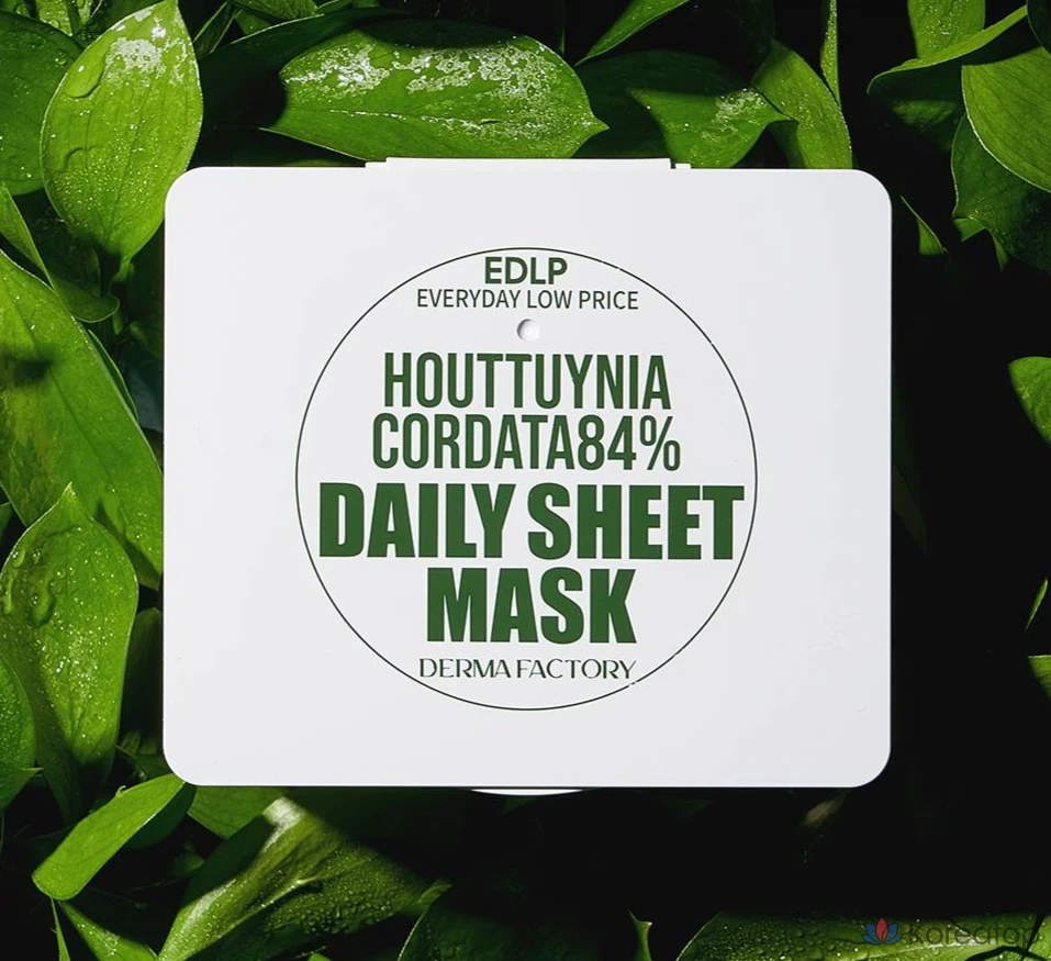 Тканевая маска для лица Derma Factory EDLP Houttuynia Cordata 84% Daily Sheet Mask, 180 шт., фото 2