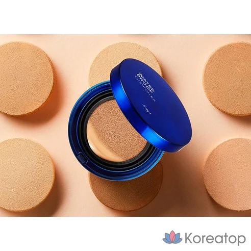 Водостойкая тональная основа The Face Shop EX Cushion Foundation 15 г, V201 Абрикосово-бежевый