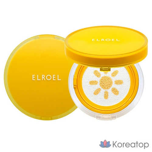 Кушон ELROEL Pangpang Yellow Sun Cushion Plus SPF 50+ PA++++, 15 г, 1 шт.