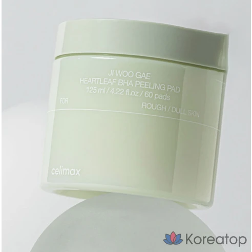 Отшелушивающие диски для лица с BHA-кислотами Celimax Ji Woo Gae Heartleaf BHA Peeling Pad