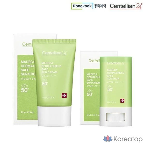 Солнцезащитный крем Dongkook Pharmaceutical + солнцезащитный стик, 24-часовая защита от УФ-излучения.