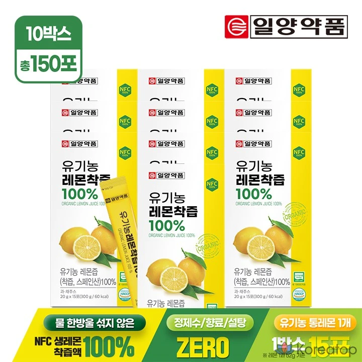 Сок Il-Yang Organic Lemon Juice 100%, 300 г, 150 шт.