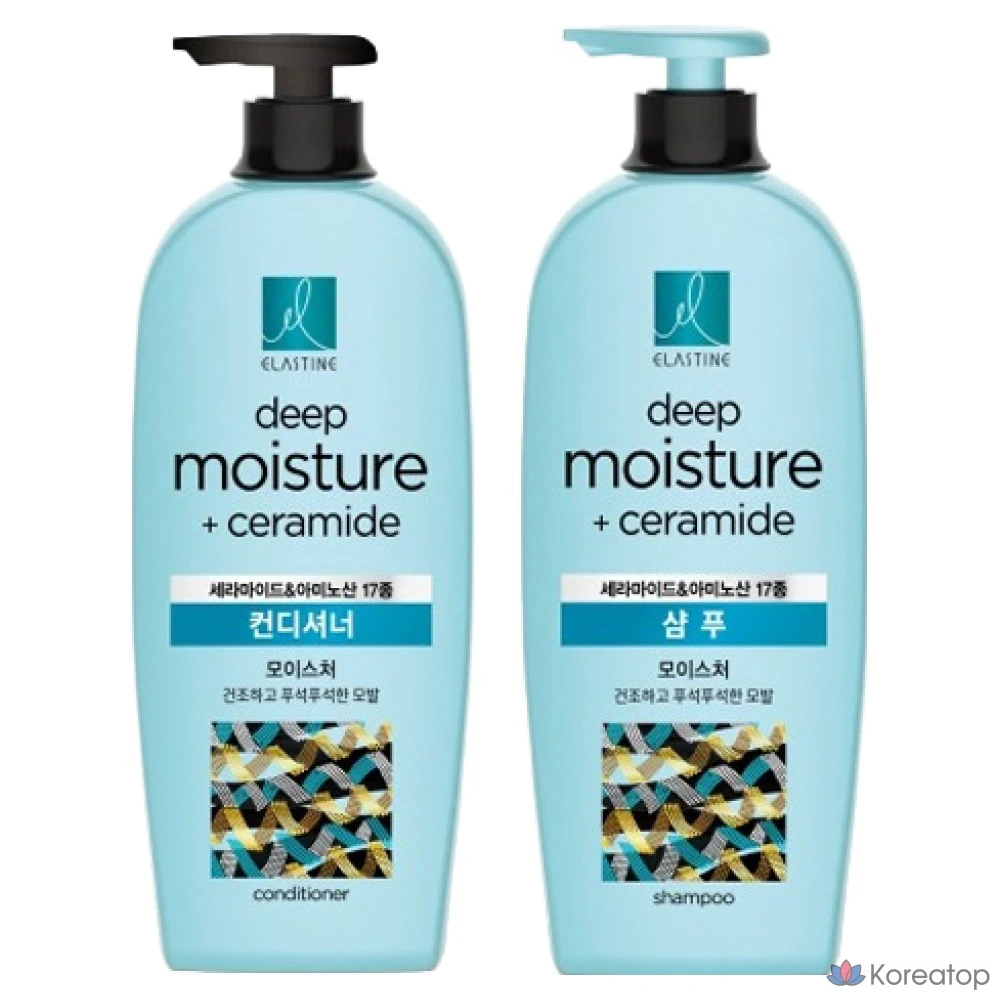Кондиционер Elastine Ceramide Moisture Conditioner + Шампунь Elastine Ceramide Moisture Shampoo, 680 мл + 680 мл, 1 шт.