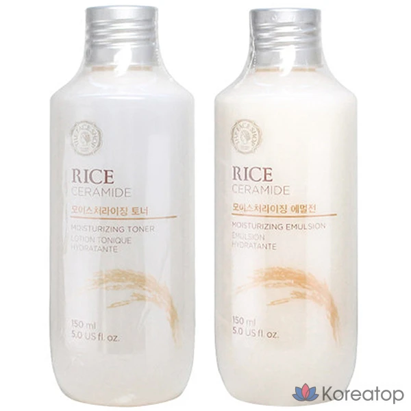 Набор из 2 увлажняющих кремов The Face Shop с рисом и керамидами, 150 мл + 150 мл, 1 комплект.