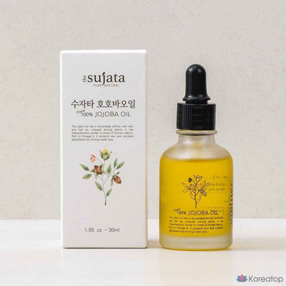 Масло жожоба холодного отжима Sujata, нерафинированное, чистое, 30 мл, 1 шт.