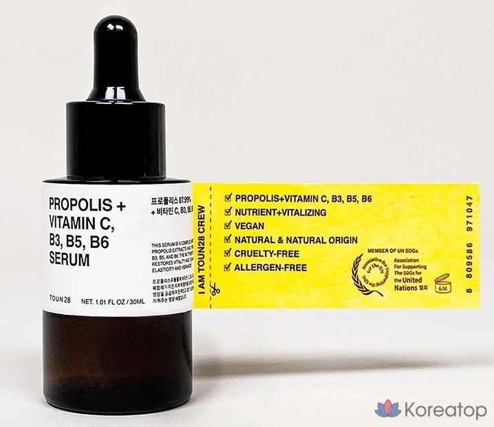 Toun28 Прополис + Витамин C B3 B5 B6 Сыворотка, 30 мл, 1 шт.