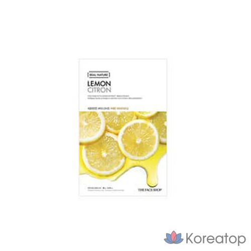 Тканевая маска для лица The Face Shop Grinded Lemon Mask Sheet, 25 шт., фото 2