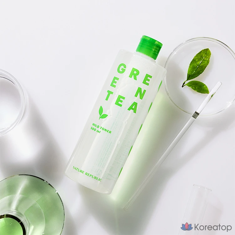 Набор для ухода Nature Republic Fresh Green Tea Mild Big Toner Special Set, 500 мл, 3 шт., фото 2