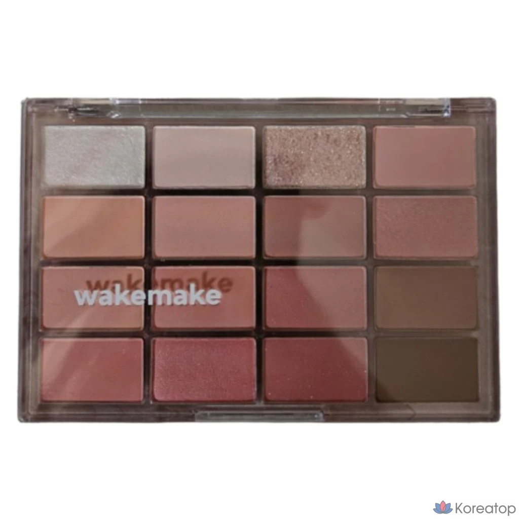 Палитра теней для век WAKEMAKE Soft Blurring Eye Palette 16 Colors, оттенок 08 Candy Coral Blurring, 14 г, 1 шт.