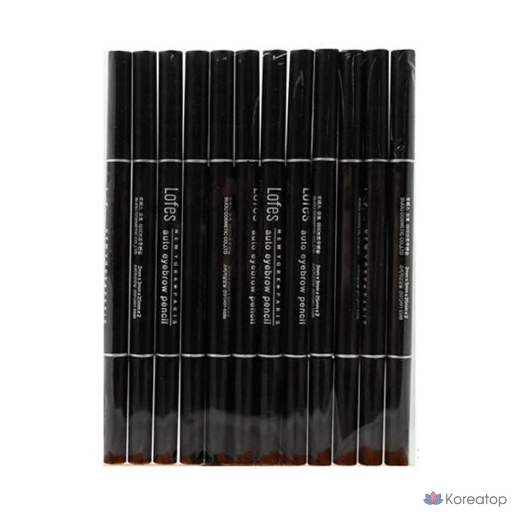 Карандаш для бровей Prorance, черный и коричневый, 12 шт., цветной, 1 шт.