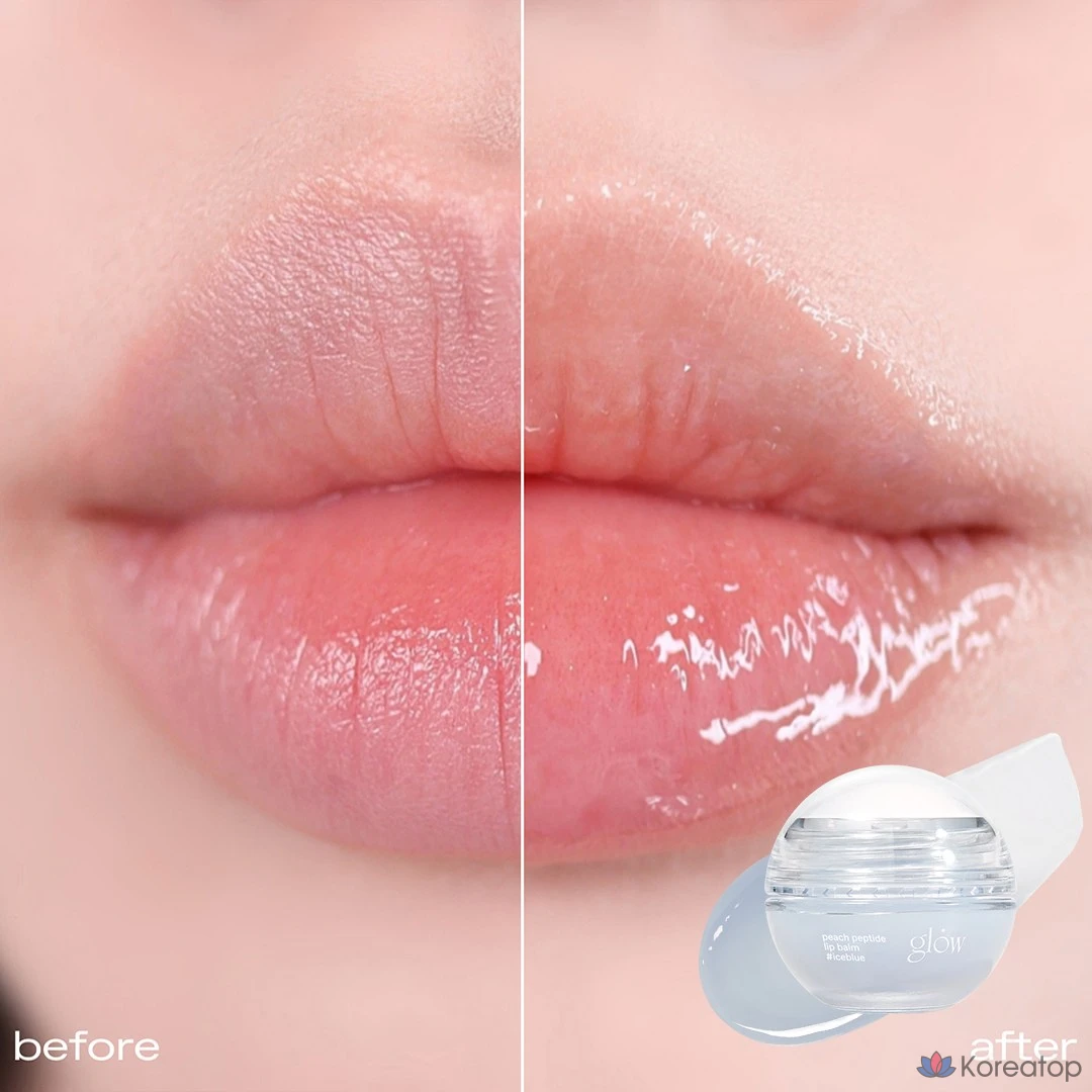 Бальзам для губ Glow Peach Peptide, #IceBlue, 8 г, 1 шт., фото 2