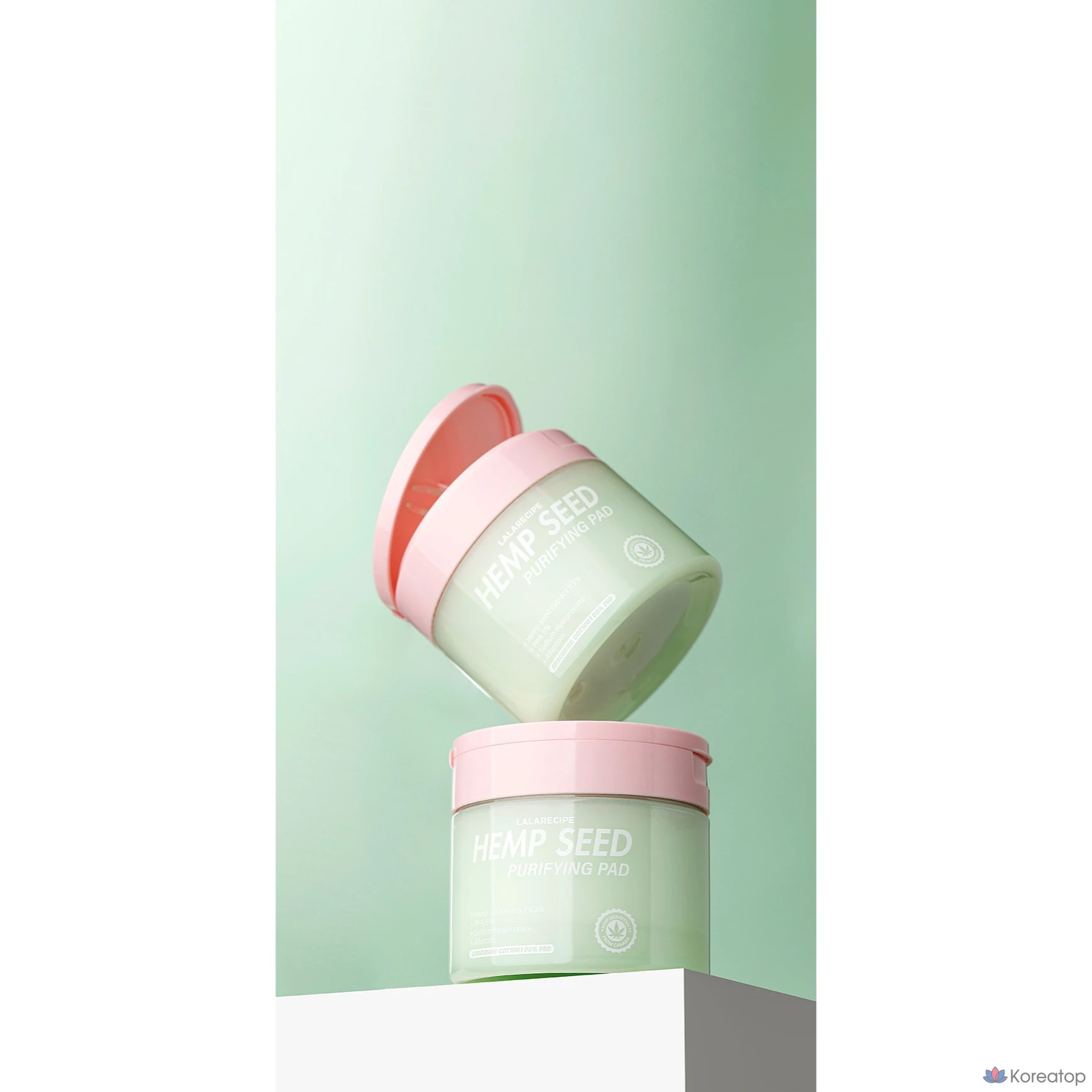 Тонизирующие подушечки с экстрактом конопляных семян LALARECIPE, 1 упаковка, 70 листов.