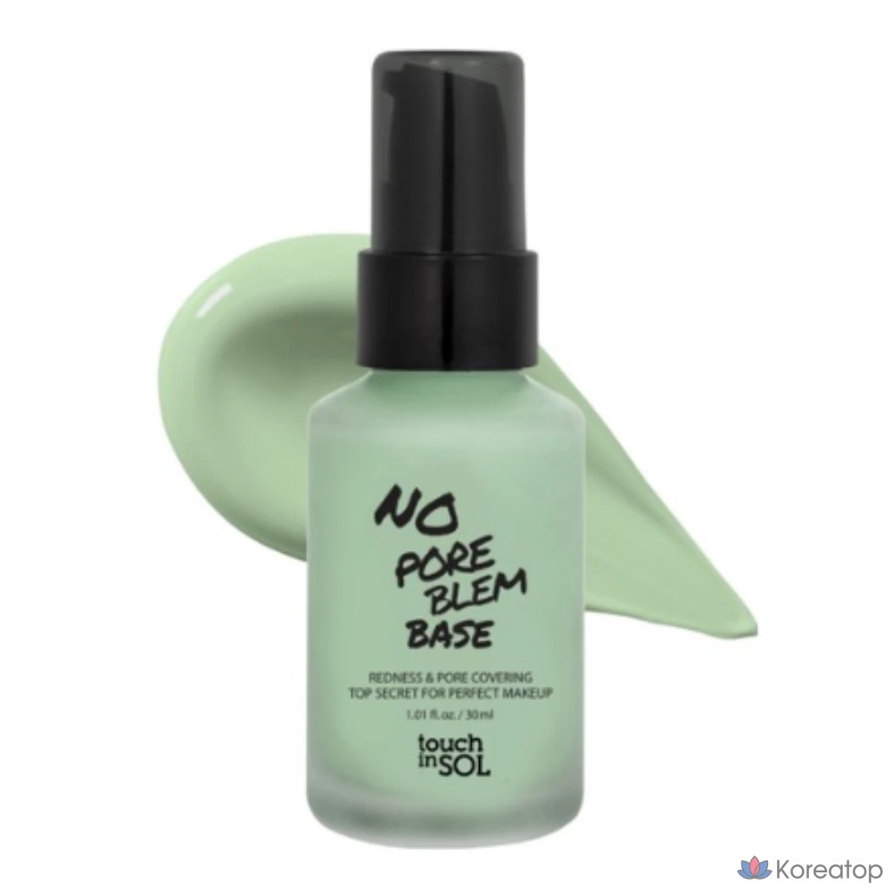 Touch in Sol No Pore Blemish Redness Correcting Makeup Base, 30ml, ALL GREEN, 1 шт.