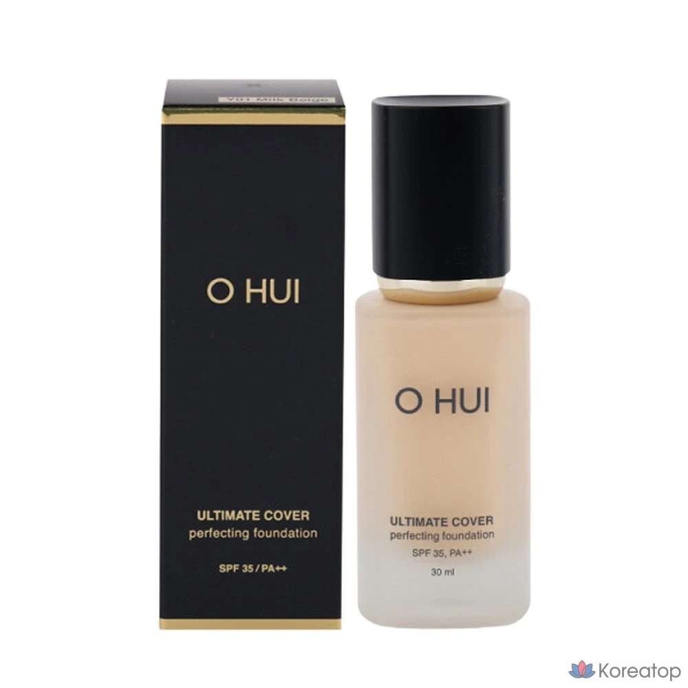 Фундация Ohui Ultimate Cover Perfecting Cover Foundation, оттенок Y01 Milk Beige, 30 мл, SPF35 PA++, 1 шт.