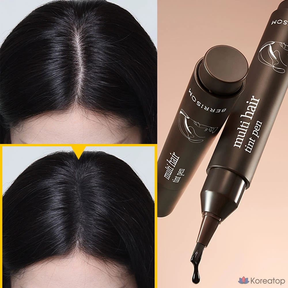 Ручка для окрашивания волос, серая обложка, обложка в виде короны, 1 шт., коричневый цвет