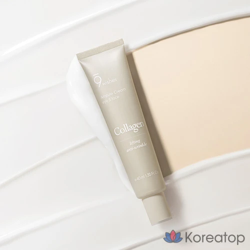 Ампульная сыворотка 9wishes Collagen Ampoule Eye &amp; Face Cream, 40 мл, 1 шт.