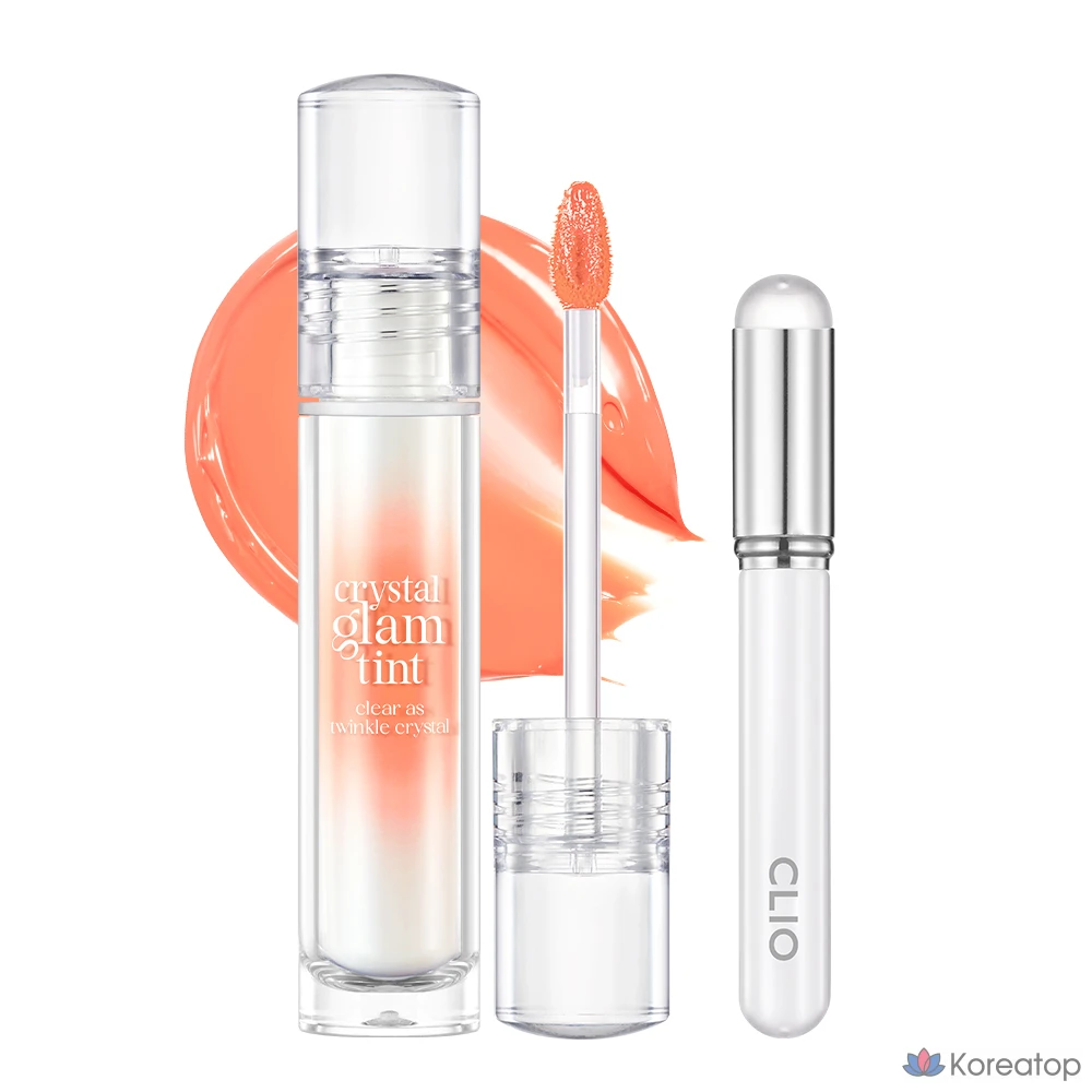 Тинт Clio Crystal Glam + кисточка для губ, 1 штука, 013 Coshot Pearl Coral