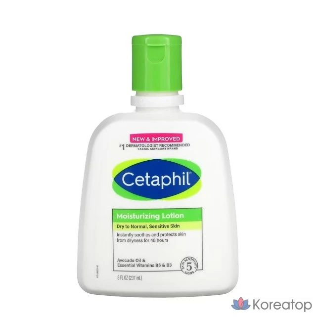 Увлажняющий лосьон Cetaphil для сухой, нормальной и чувствительной кожи с маслом авокадо и необходимыми витаминами B5 и B3, 237 мл, 1 шт.