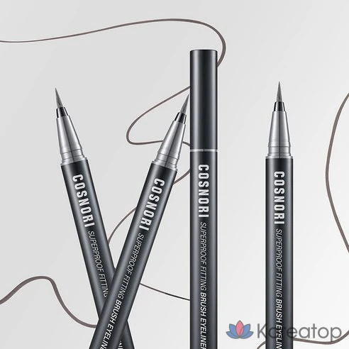 Подводка для глаз Cosnori Superproof Fitting Brush Eyeliner 04 Ash Gray