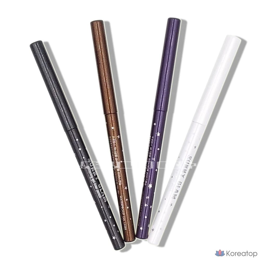 Автоматическая гелевая подводка для глаз Sunny Glam Glittering Gel Liner, 1 шт., Черный жемчуг + Фиолетовый, фото 2