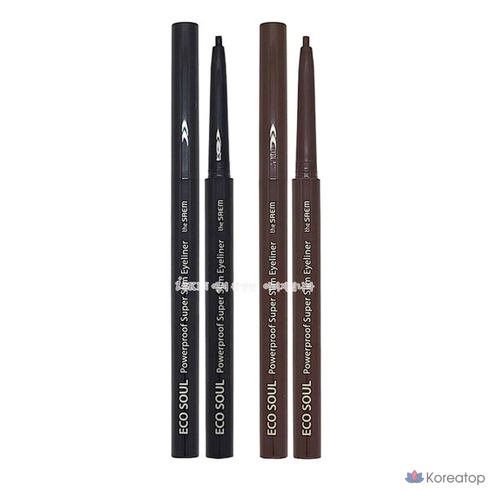 Айлайнер The Saem Eco Soul Powerproof Ultra Slim, оттенок BR01 Thrill Brown, 1 шт.